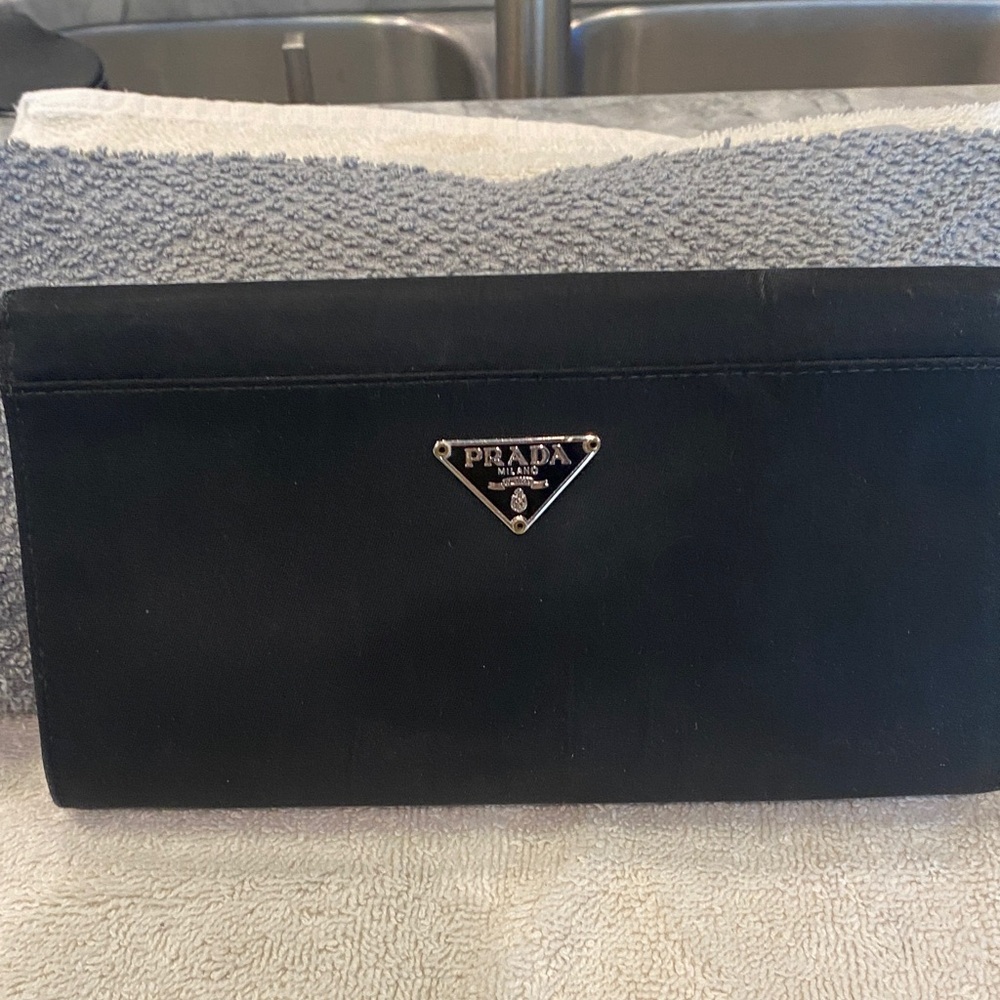 Prada Tessuto Black Wallet